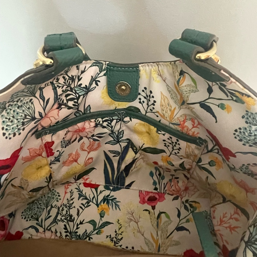 Nanette Lepore Pebbled Faux Leather Green Shoulder Bag - Picture 8 of 8